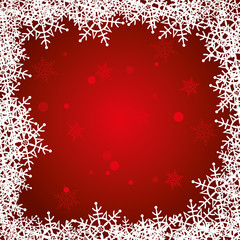 Weihnachten Schneeflocken rot © kebay