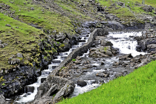 Die Lachstreppen von Leynar auf den F&auml;r&ouml;er Inseln