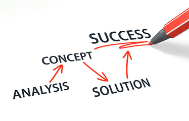 ANALYSIS => CONCEPT => SOLUTION => SUCCESS
