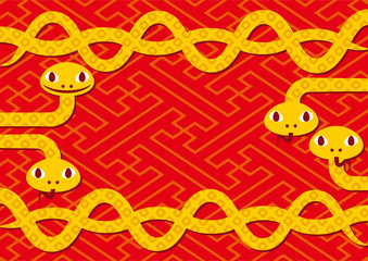 年賀状　へび