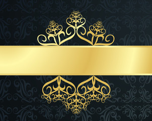 Luxury charcoal and gold gothic book cover