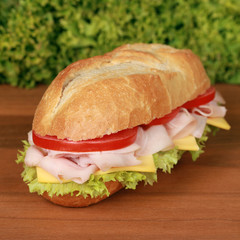 Sandwich belegt mit Schinken