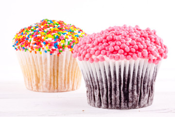 colorful cupcakes