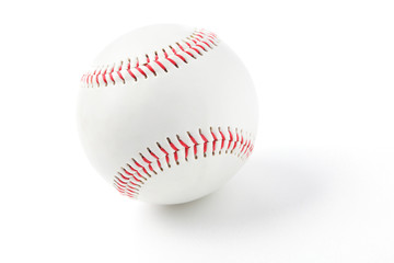 baseball with red stitching