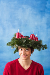Schöne Frau mit Adventskranz, Serie