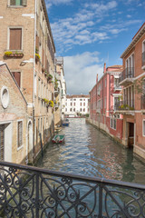 View of the water channel in the Venice