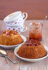 Banana and country cheese pudding