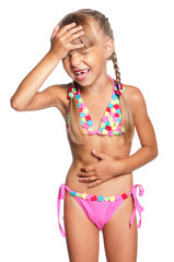 Little girl in swimsuit