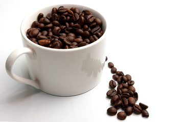 Coffee beans and Coffe Cup