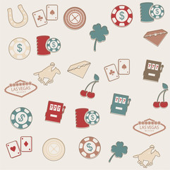 Las Vegas seamless pattern © katerinarspb