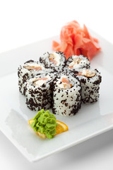 Salmon and Smoked Eel Maki Sushi