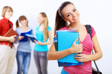 Student with books