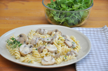 Pasta mit Champignonsauce