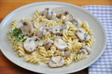 Pasta mit Champignonsauce