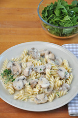 Pasta mit Champignonsauce