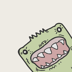Funny cartoon monster