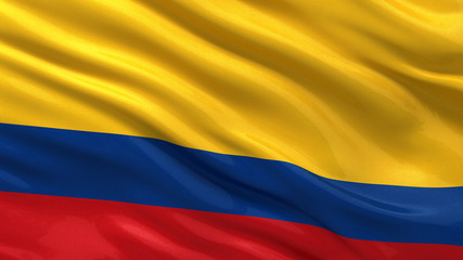 Flag of Colombia waving in the wind