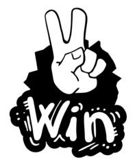 Winner hand symbol
