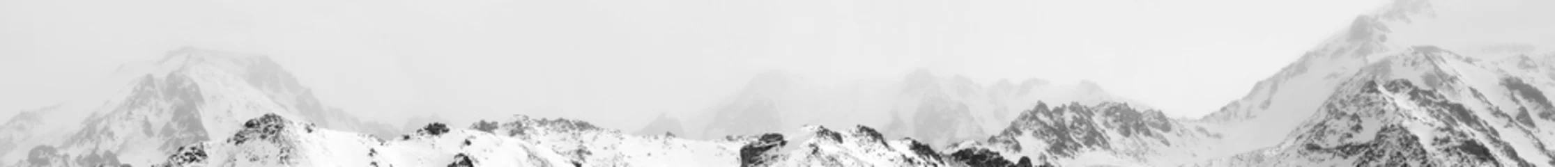 Gordijnen Snowy winter in rocky mountain © petunyia