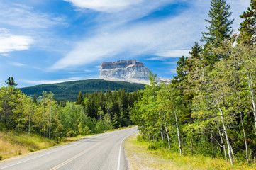 Chief Mountain,on the border between the US and Canada, Alberta