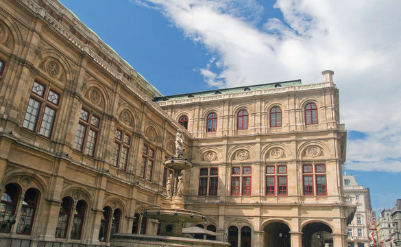 The angle of a historic building in Vienna.