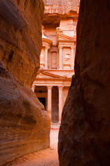 The treasury facade in Petra
