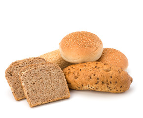Bread loafs and buns variety