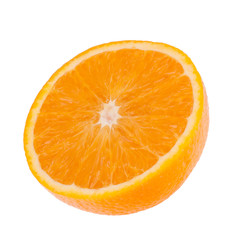 Sliced orange fruit half