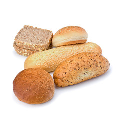 Bread loafs and buns variety