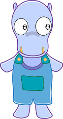 Hippopotamus vector cartoon