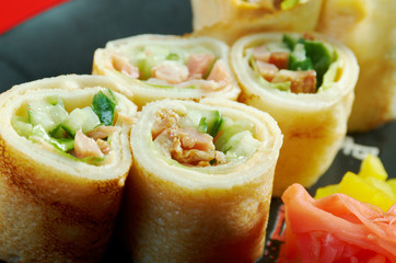 Chinese or Thai-style  spring rolls