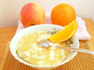 Apple, orange and confiture