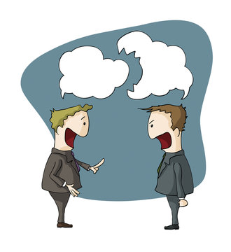 two guys arguing