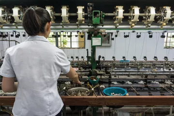 Fotobehang industrie textile chinoise © Eléonore H