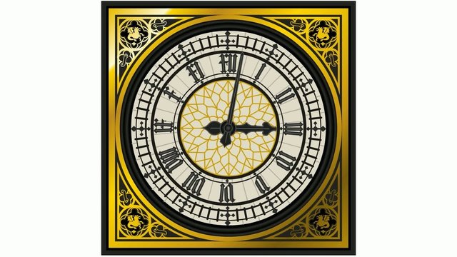 quadrant of victorian clock with lancets