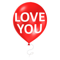 3d balloons isolated