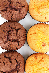 Fresh muffins close-up