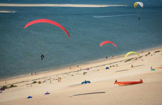 parapente &agrave; la dune du Pilat