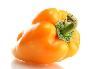 Yellow bell pepper, isolated on white