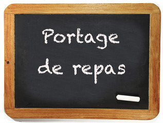 Fototapeta premium Ardoise portage de repas