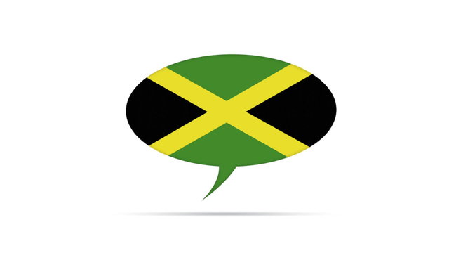 Jamaica Flag Speech Bubble