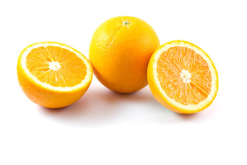 Orange fruit isolated on white background