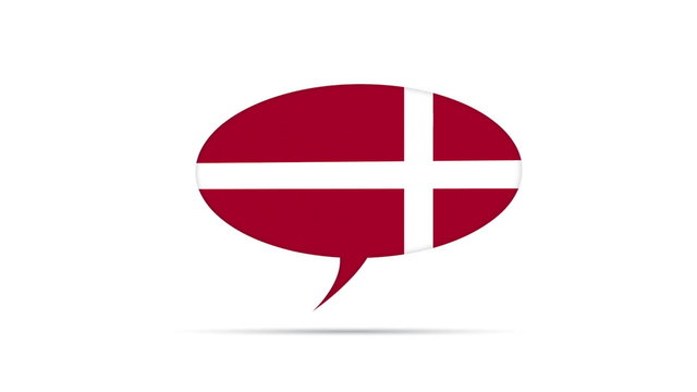 Denmark Flag Speech Bubble