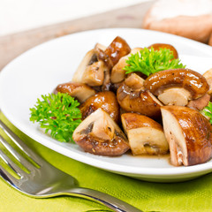 gebratene Champignons