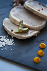 Rôti, porc, viande, cuisine, aliment, plat, assiette, froid