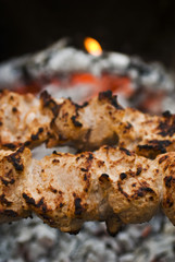 beef shish kabobs on the grill