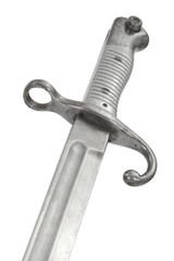 Bayonet to the rifle, isolated on a white background, with clipp