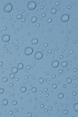 Water droplets on clean surface