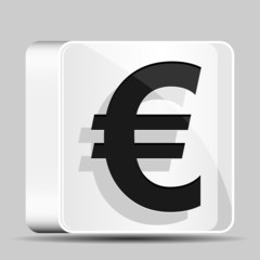 Obraz premium Euro button