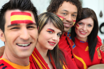 Spanish soccer supporters